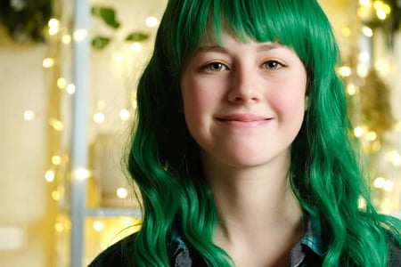 cabello verde