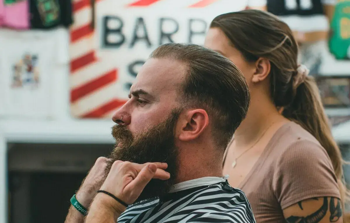 Lady barber shop logos